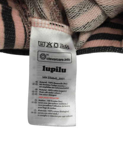 lupilu Jogginghose Rosa und Dunkelgrau gestreift Größe 50/56