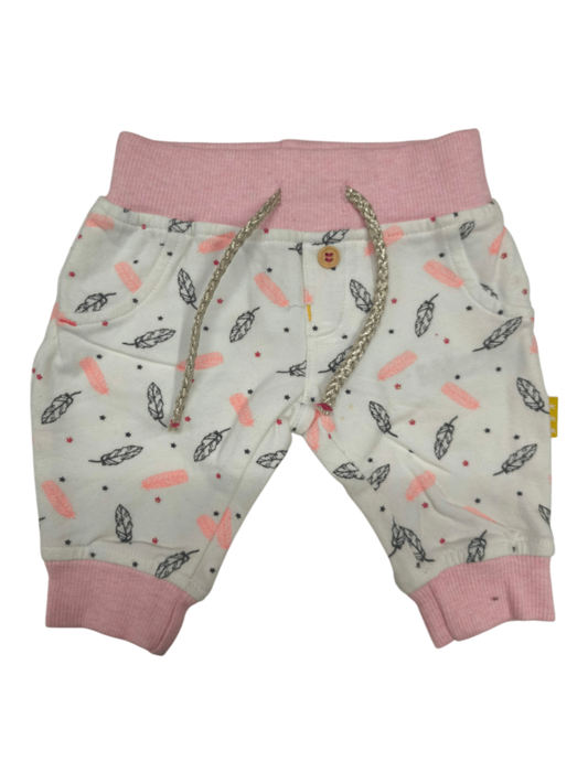 HEMA Jogginghose Weiß mit Rosa Größe 50