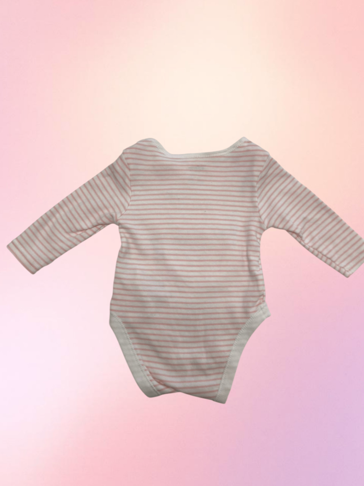Disney Body-Langarm Weiß, Rosa Größe 68