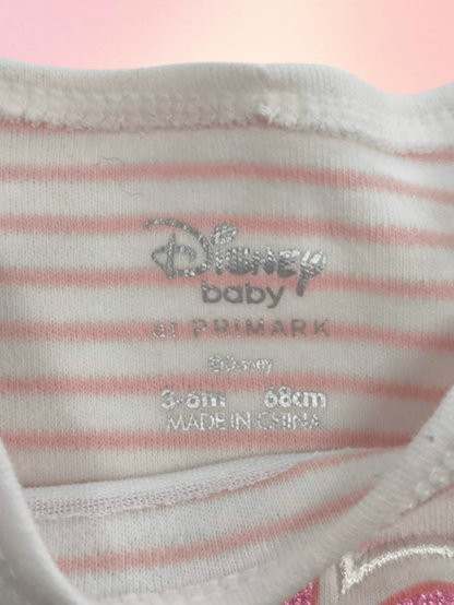 Disney Body-Langarm Weiß, Rosa Größe 68