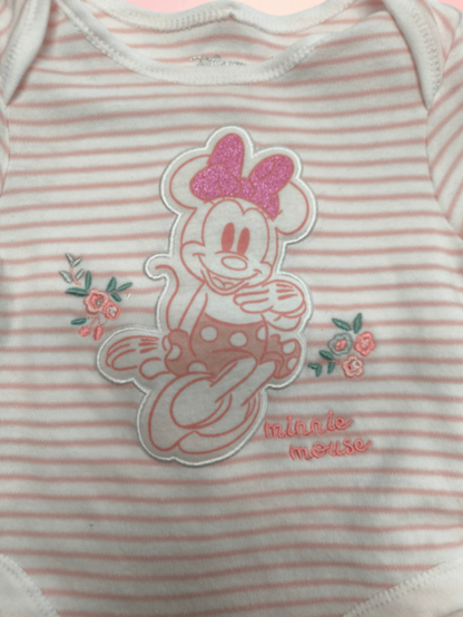 Disney Body-Langarm Weiß, Rosa Größe 68