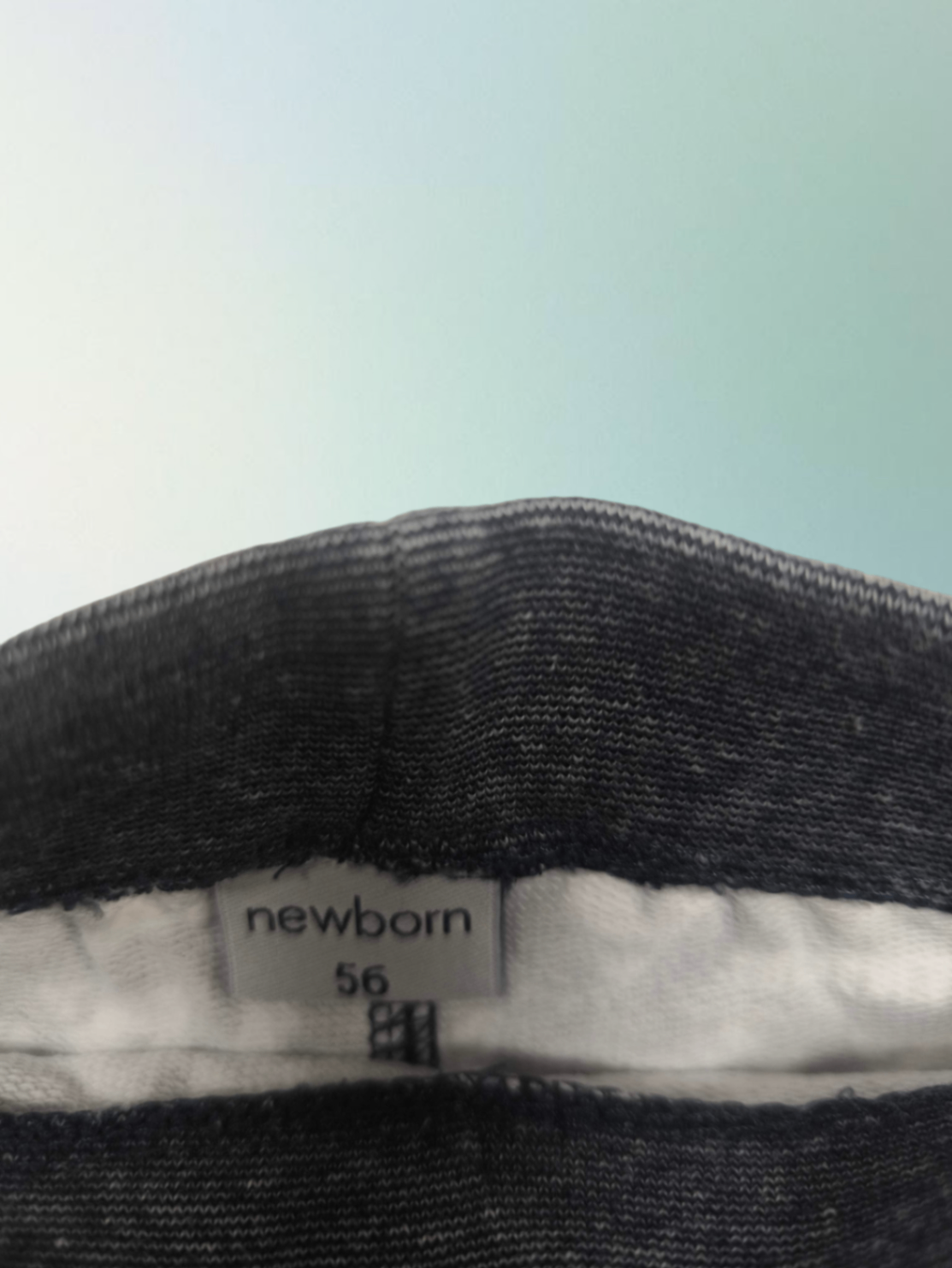 Newborn Softhose Dunkelblau, Grau, Weiß Größe 50-56