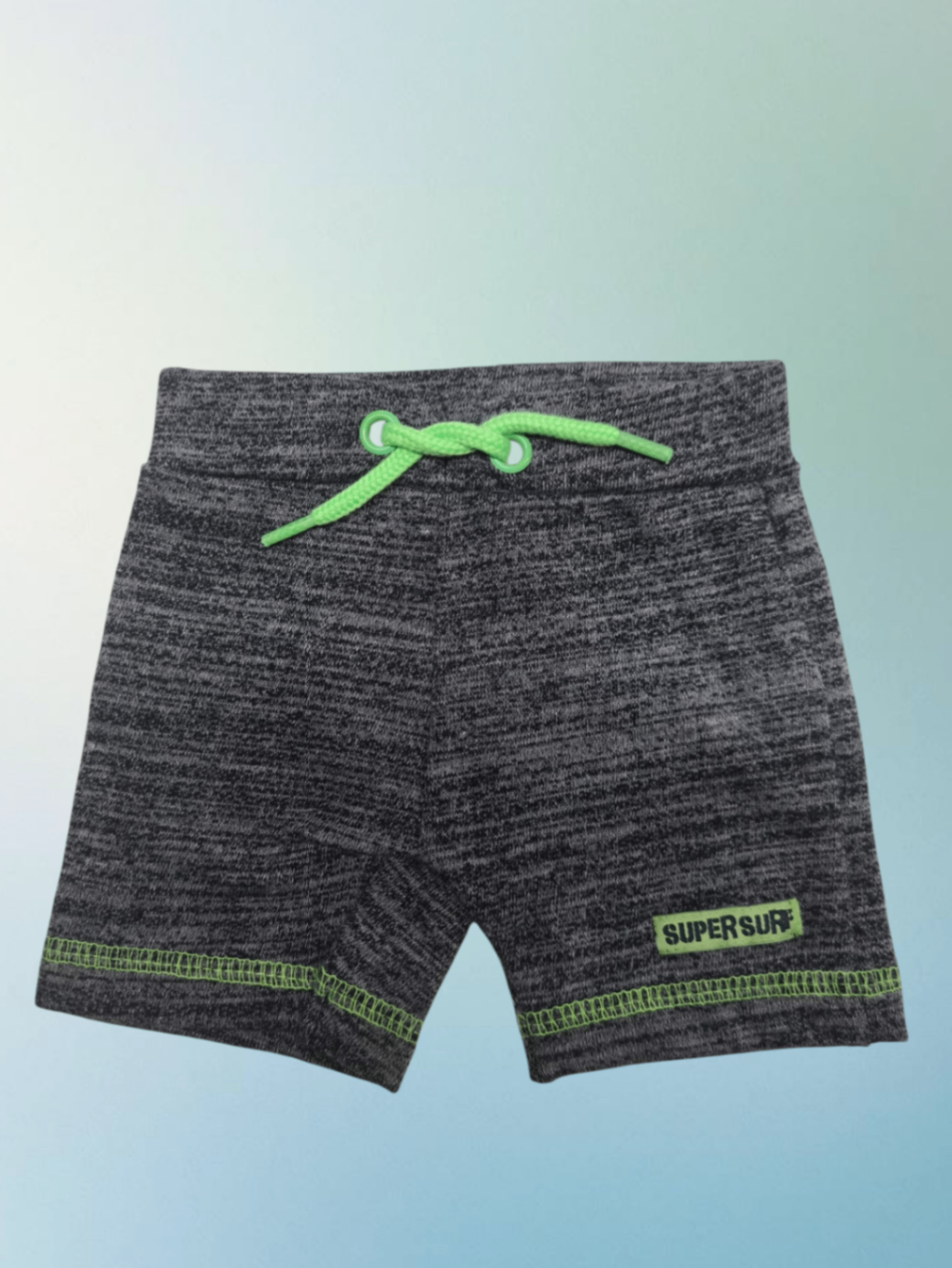 Dirkje Shorts Dunkelgrau mit neongrünen Akzenten Größe 50-56