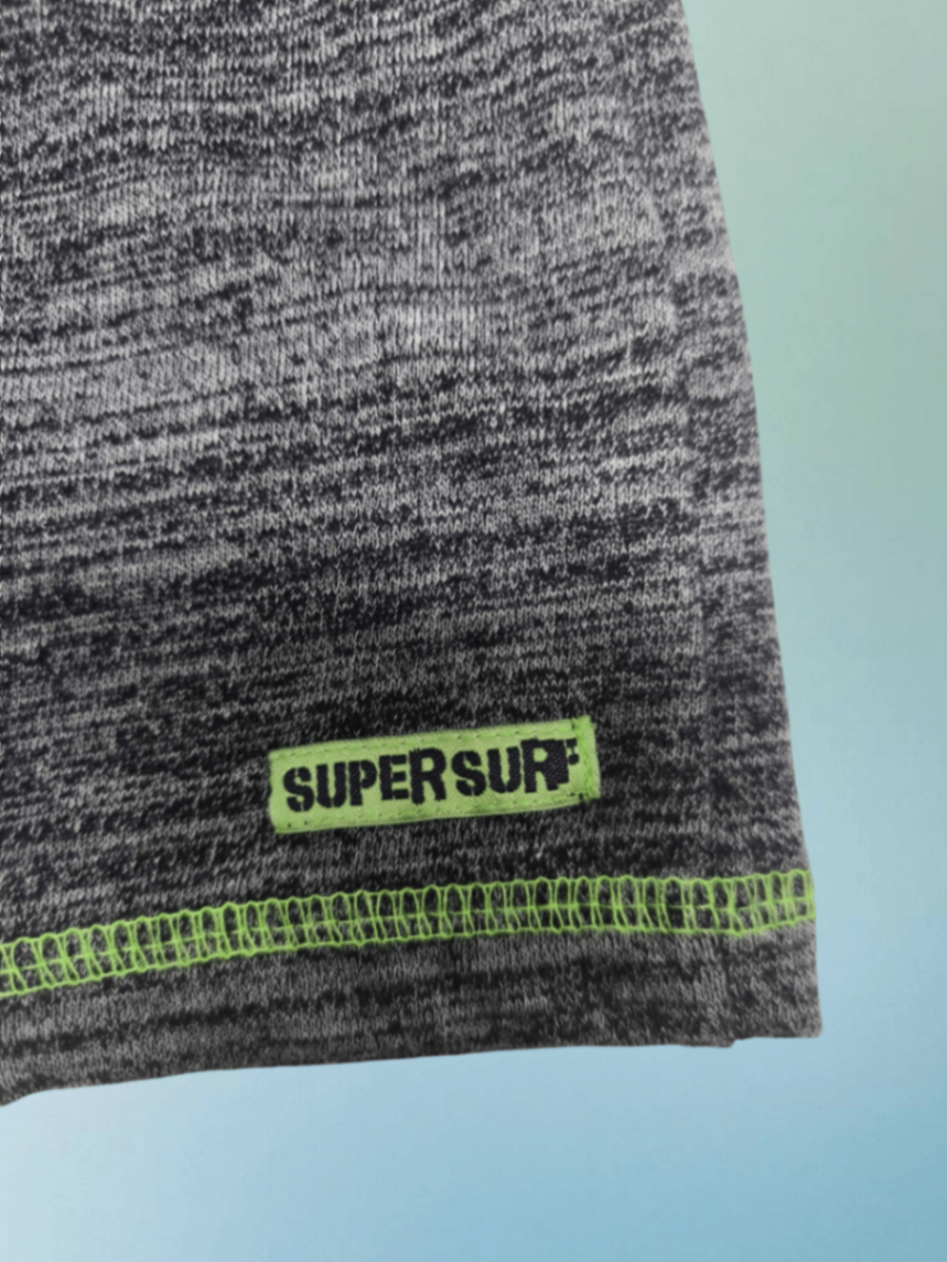 Dirkje Shorts Dunkelgrau mit neongrünen Akzenten Größe 50-56