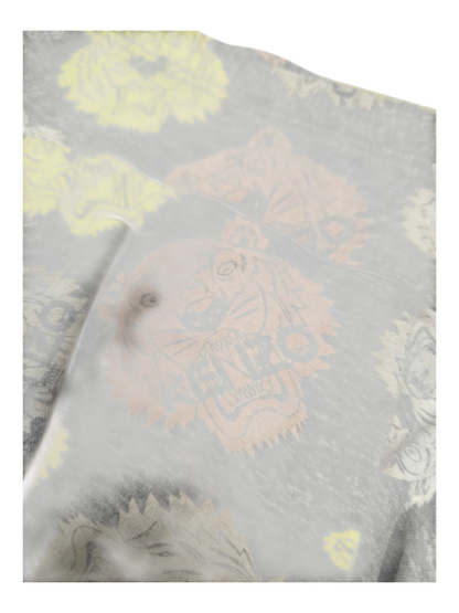 Annabel´s Second Style & Co. grauer Kenzo Rock für Kinder mit buntem Tiger-Print und weichem Stoff
