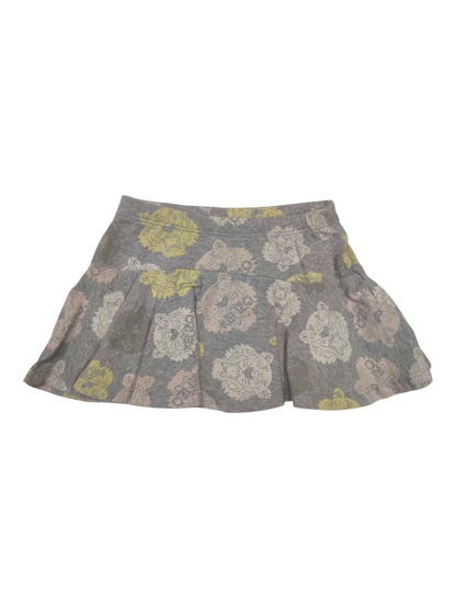 Grauer Kenzo Rock von Annabel´s Second Style & Co. mit buntem Tiger-Print und elastischem Bund für Kinder.