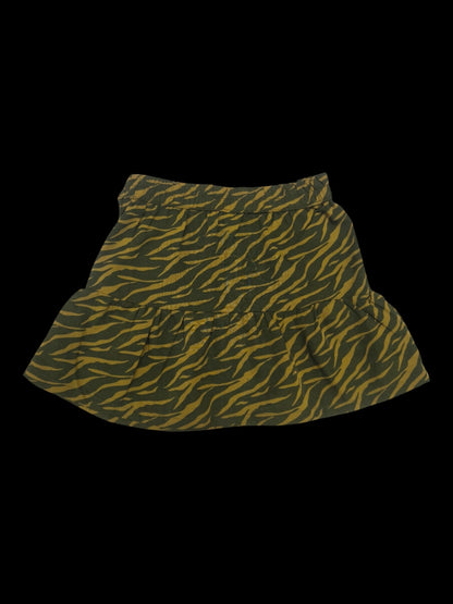 Annabel´s Second Style & Co. Rock in Olivgrün und Gelb mit Tigerstreifen-Print und elastischem Bund aus Polyester
